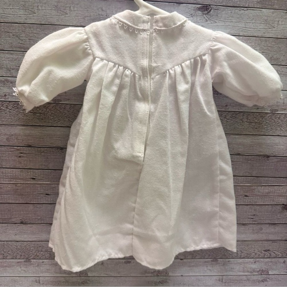 Cream Doll Dress with Puffy Sleeves and Empire Waist - Picture 2 of 8